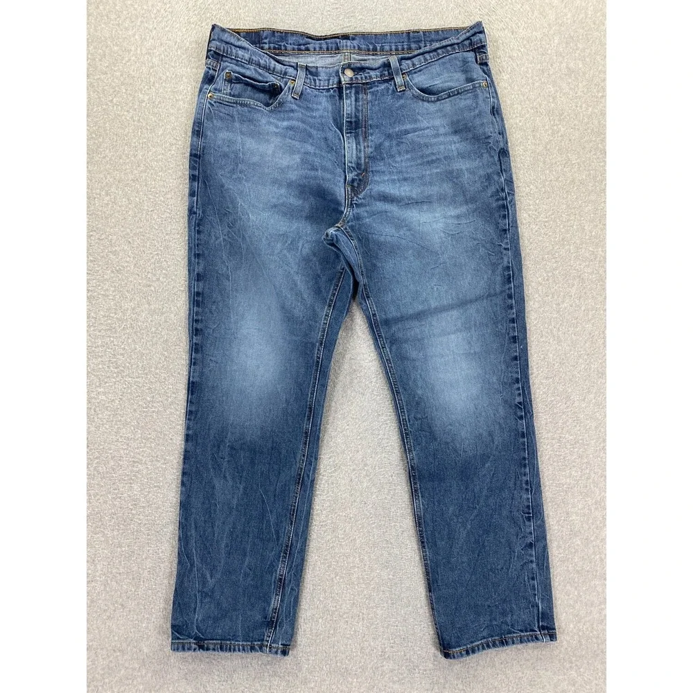 Levis 541 Jeans Mens 38x32 (Fits 36x30) Blue Denim Athletic Taper Stretch Zip‎